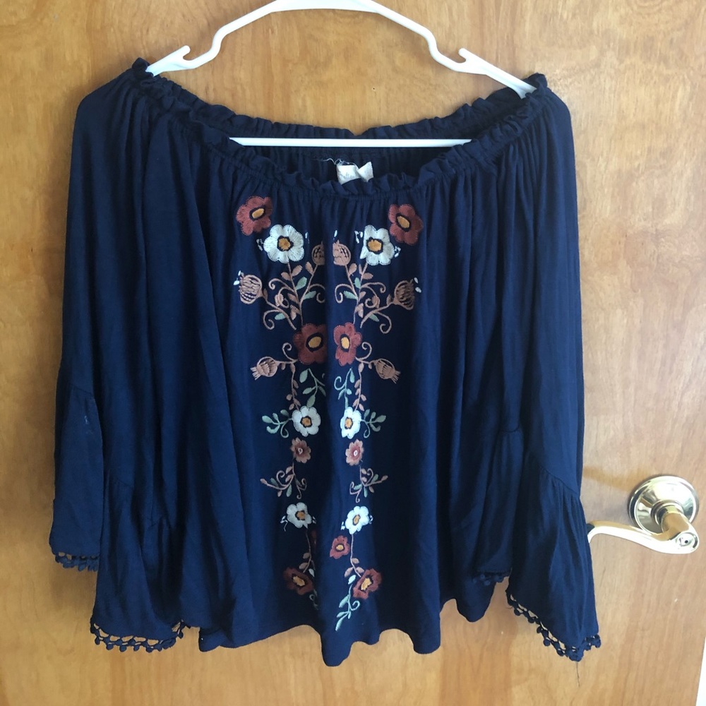 long sleeve, off the shoulder top